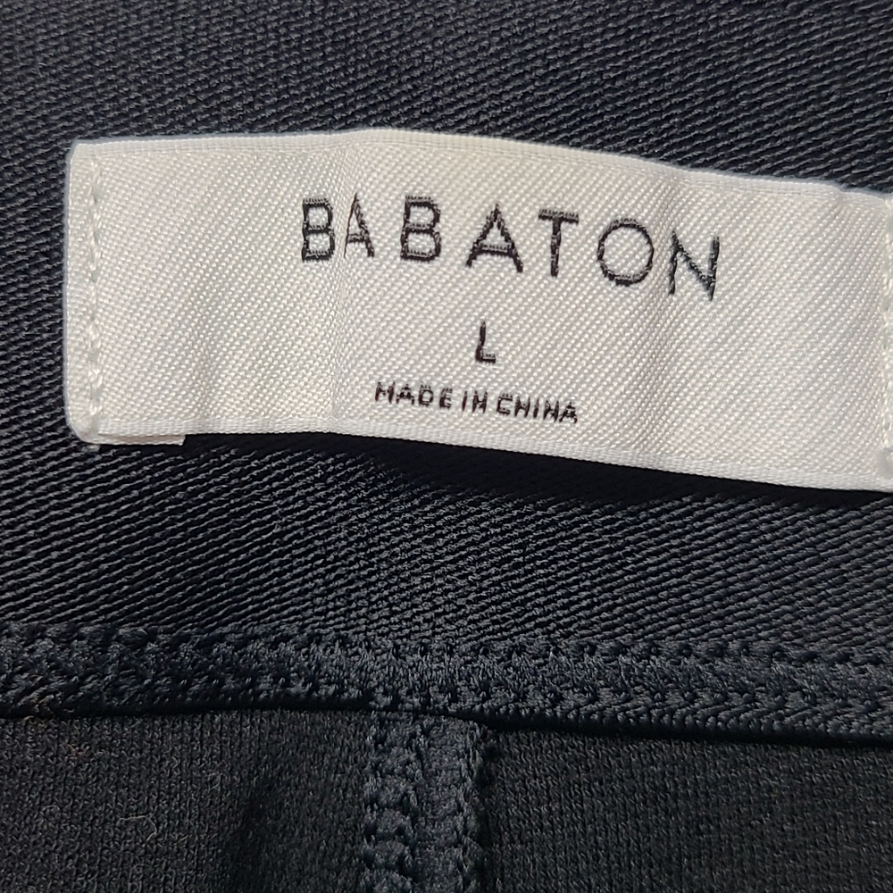 Babaton Aritzia Black High Rise Ankle Pants Women’s Size L Pull On Cropped - Picture 3 of 5